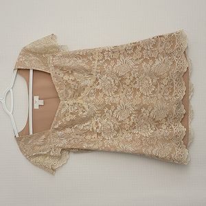 LOFT Gold Lace Top